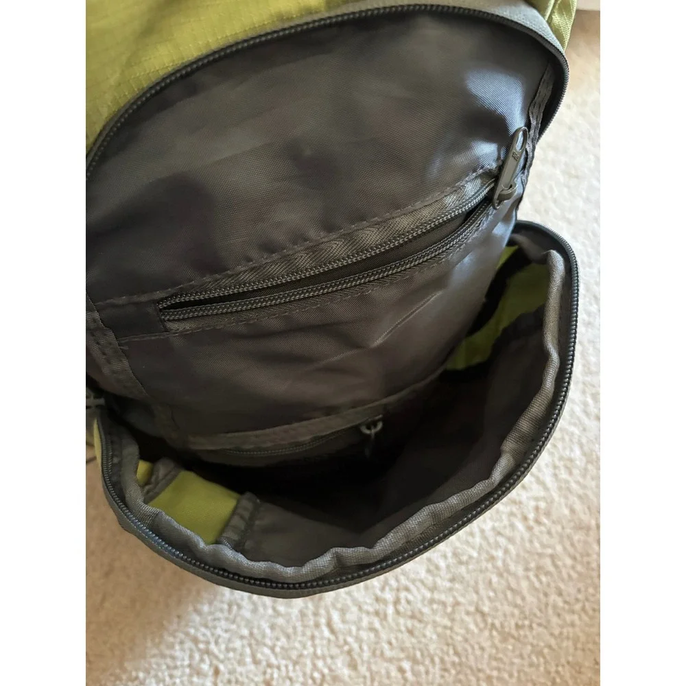 Outdoor Products Backpack Lime Green Ripstop Nylon Hiking School Bag 18in